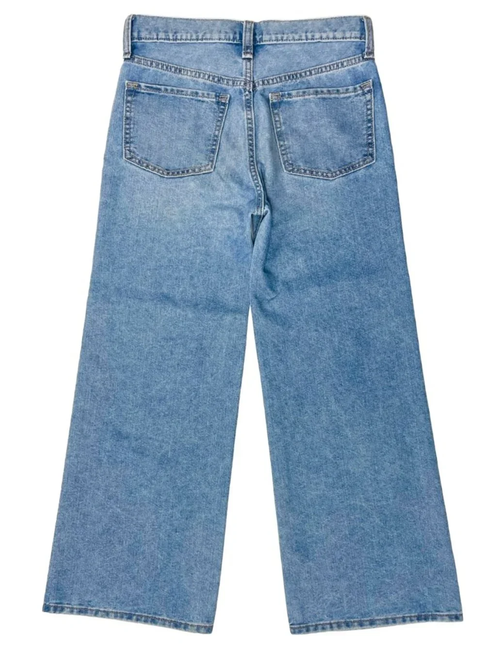 Old Navy Girls 12 High Rise Baggy Wide Leg Jeans 2 Pack Light Medium Wash